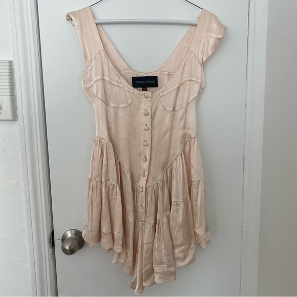 Vanessa Mooney Elisabeth Dress - Cream Satin - Picture 3 of 4